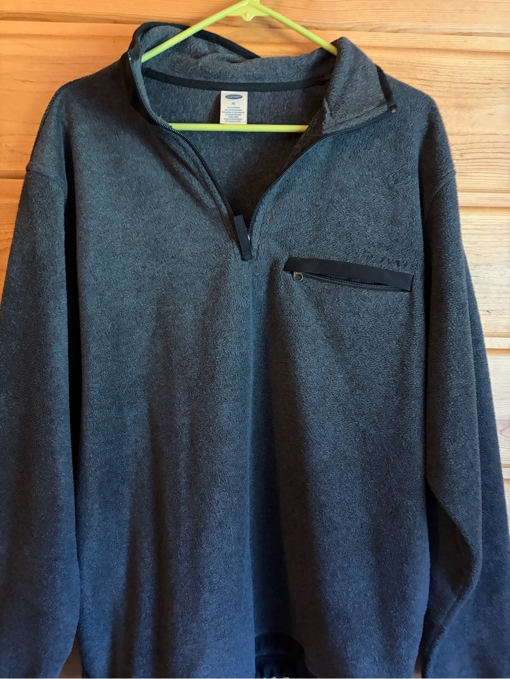 Old Navy Dark Gray Quarter-Zip Fleece Pullover